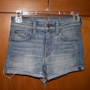 “hi-rise shortie” american eagle shorts